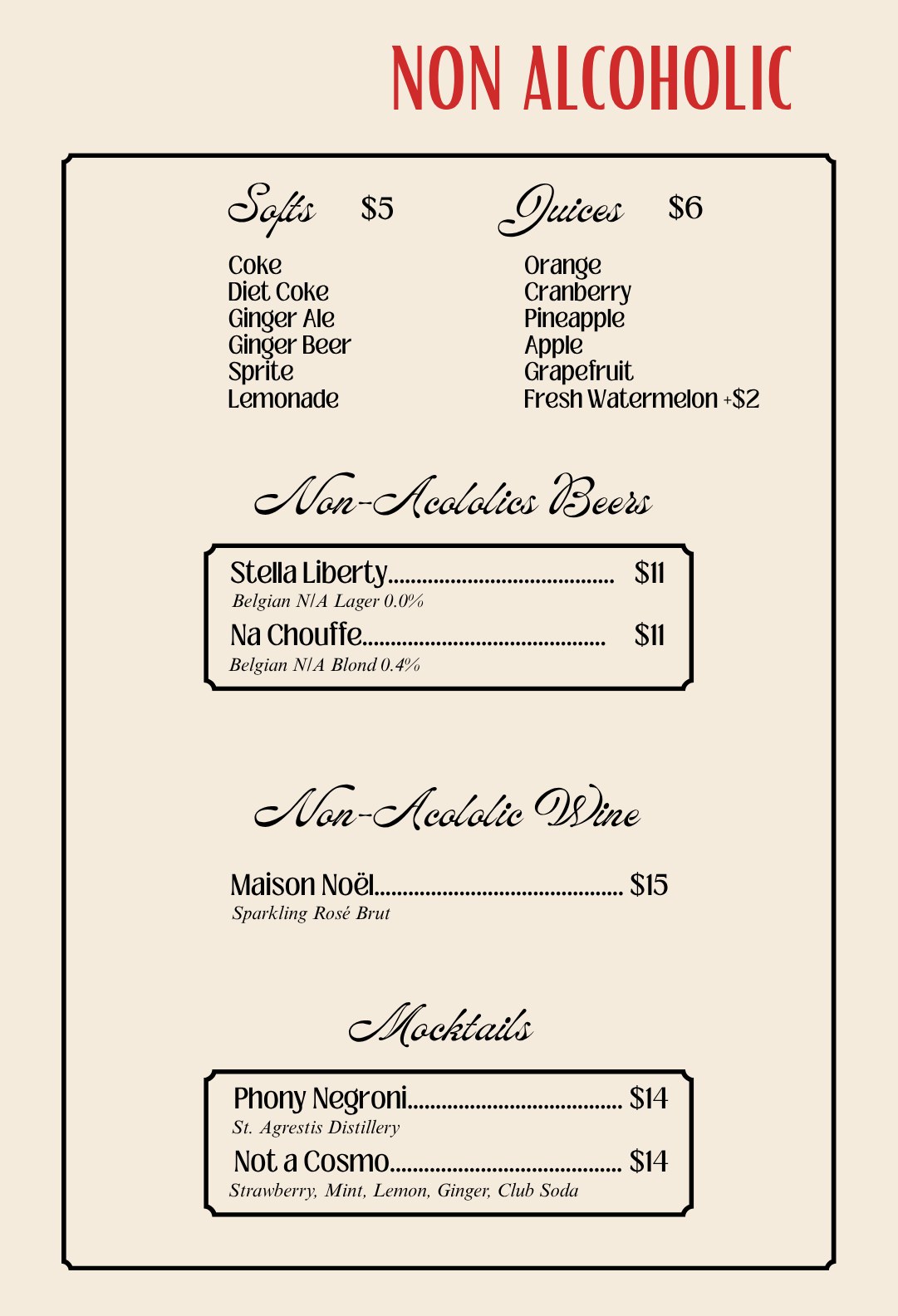 Beers menu page 2